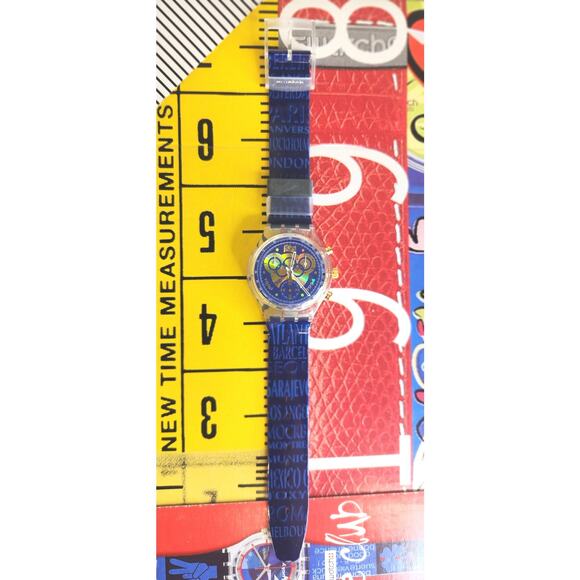Swatch watch IOC 100 SCZ101 94 Olympic Specials Chronograph watch New Old stock - Picture 4 of 10